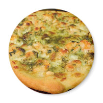 Pizzas Food Cheeses Shrimp Pesto magnets