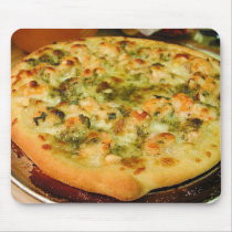 Pizzas Food Cheeses Shrimp Pesto mousepads