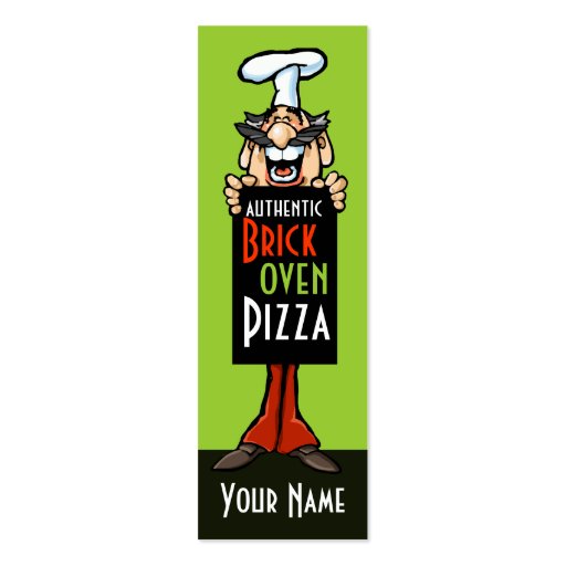 Pizzeria Chef Italian Restaurant Business Card Templates (front side)
