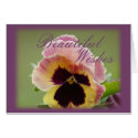 Pk & Yel Pansy Card- customize