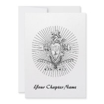 PKA Crest BW Weathered Invitations