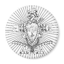 PKA Crest BW Weathered Fridge Magnets