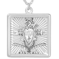 PKA Crest BW Weathered Pendant