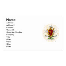 PKA Crest Color Weathered Business Card Template