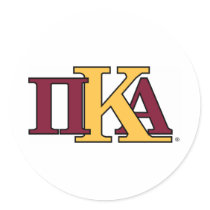 PKA Greek Letters Round Sticker