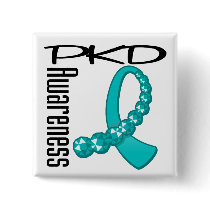 PKD Awareness Gemstone Ribbon buttons