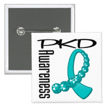 PKD Awareness Gemstone Ribbon Buttons
