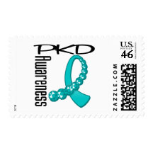 PKD Awareness Gemstone Ribbon Postage