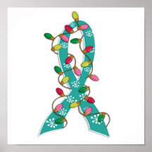 PKD Christmas Lights Ribbon Poster
