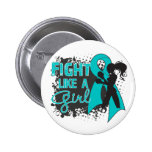 PKD Fight Like A Girl Grunge buttons