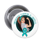 PKD Fight Like A Girl Modern Rosie buttons