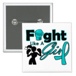 PKD Fight Like A Girl Silhouette buttons