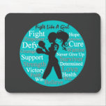PKD Fight Like A Girl Warrior Collage mousepads