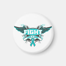 PKD Fight Like a Girl Wings.png Fridge Magnets