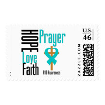 PKD Hope Love Faith Prayer Cross Postage Stamps