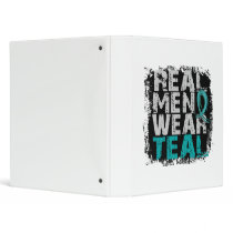 PKD Real Men Wear Teal Polycystic Kidney Disease 3 Ring Binder