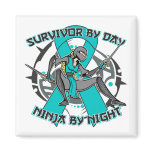PKD Survivor By Day Ninja By Night magnets