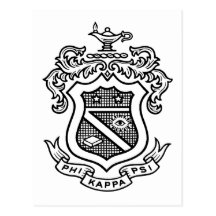 PKP Crest Black Postcards
