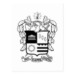 PKT Crest Black Postcard