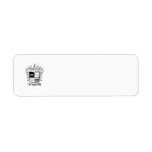 PKT Crest Black Return Address Labels