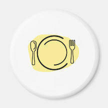 Placa de cena imanes de nevera