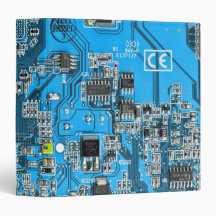 Placa de circuito del friki del ordenador - azul