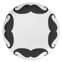 'Placa de Stache Plato Para Fiesta