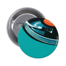 Placa giratoria de la música del vinilo pins