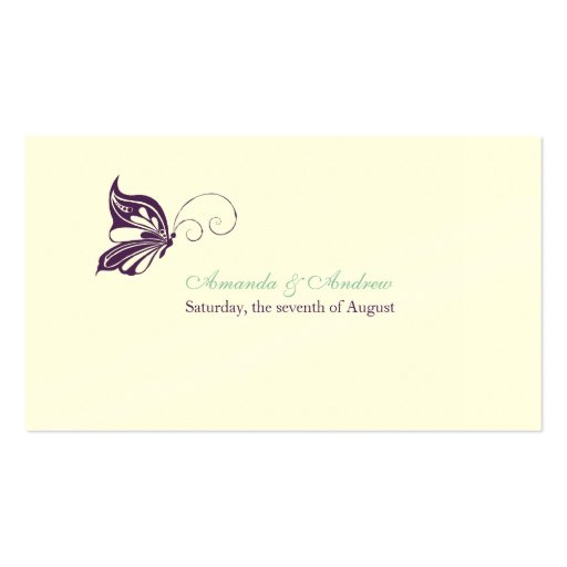 Place Card ~ Butterfly Garden 9 Business Card Template (back side)