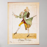 Place caricature of the returning emigrants posters