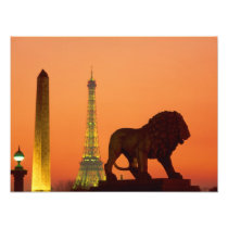 Place de la Concorde; Eiffel Tower; Obelisk;
