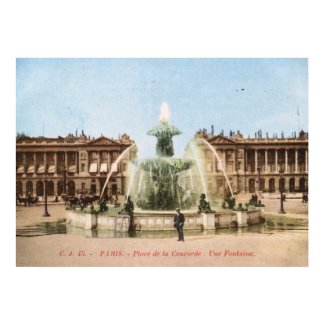 Place de la Concorde, Paris, France Vintage print