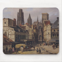 Place de la Haute-Vieille-Tour, Rouen, 1824 Mousepad