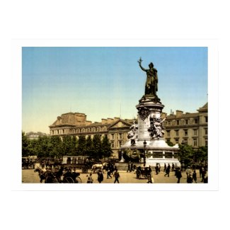 Place de la République, Paris, antique picture France imprimer