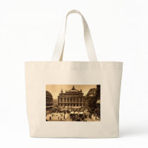 Place de l'Opera, Paris France c1925 Vintage Canvas Bags