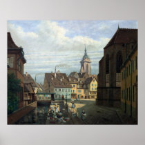 Place des Dominicains, Colmar, 1876 Print