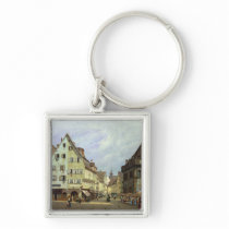 Place du Marche-aux-Fruits, Colmar, 1875 Key Chain