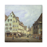 Place du Marche-aux-Fruits, Colmar, 1875 Refrigerator Magnet