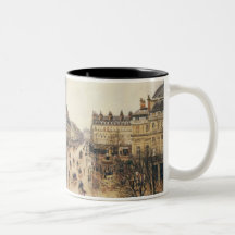Place du Théâtre Français, Paris: Rain by Pissarro Mugs