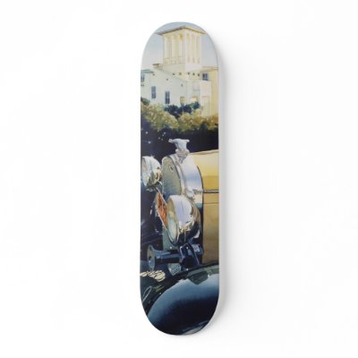 "Place in the Sun" Car Watercolor Custom Skate Board by PaulJacksonart