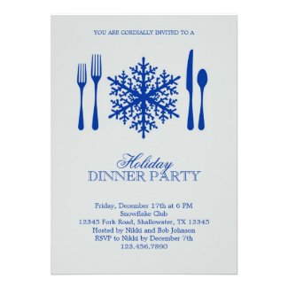 Place Setting Christmas Dinner Party Invitation