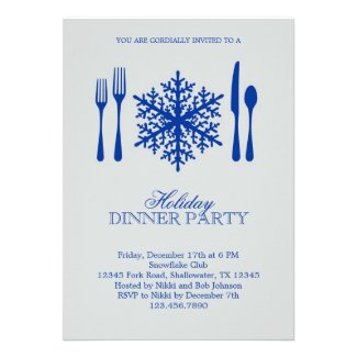 Place Setting Christmas Dinner Party Invitation