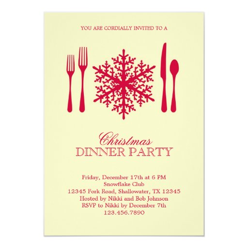 place setting christmas dinner party invitation zazzle place setting christmas dinner party invitation zazzle
