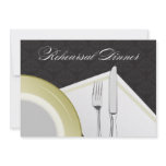 Place Setting Rehearsal Dinner Invitation (black)