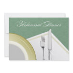 Place Setting Rehearsal Dinner Invitation (green)