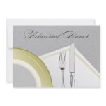 Place Setting Rehearsal Dinner Invitation (grey)