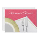 Place Setting Rehearsal Dinner Invitation (pink)