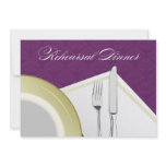 Place Setting Rehearsal Dinner Invitation (purple)