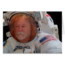 Place your photo in the Space suit Greeting Cards