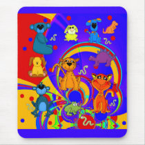 Placemat Boys Kid's Animals Collage mousepads by Shan_Darling_Gifts Placemat Boys Kid's Animals Collage mousepads
